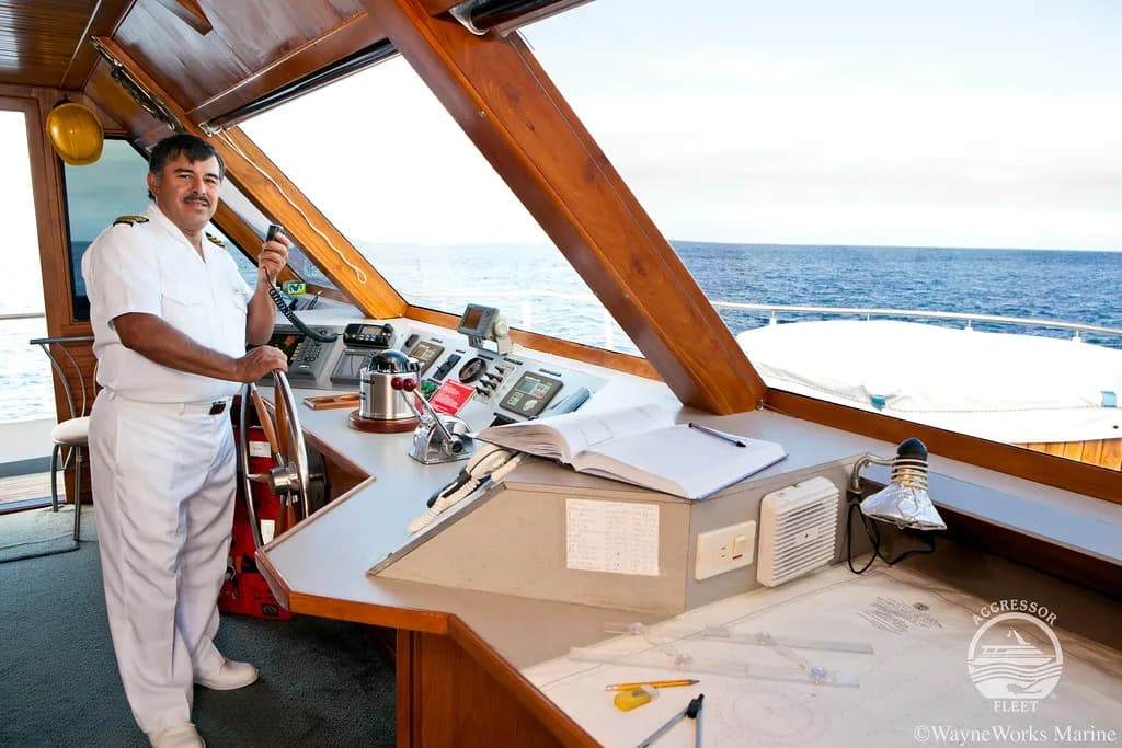 Bridge aboard the Galapagos Aggressor III Liveaboard