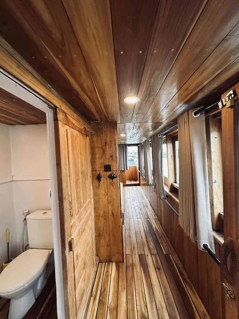 Corridor with restroom