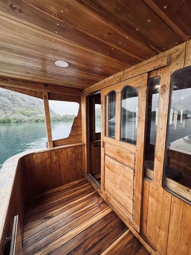 Private deck on the boat