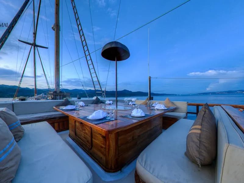 Bridge deck of the Damai I (Dive Damai Liveaboard)