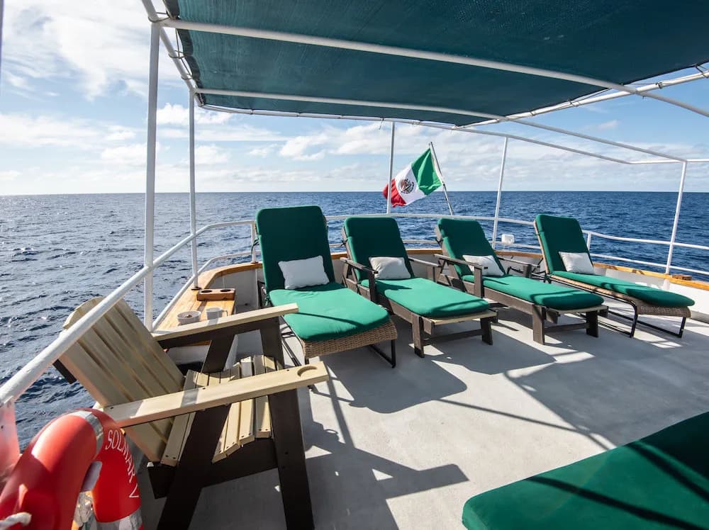 Solmar V sundeck with lounge chairs