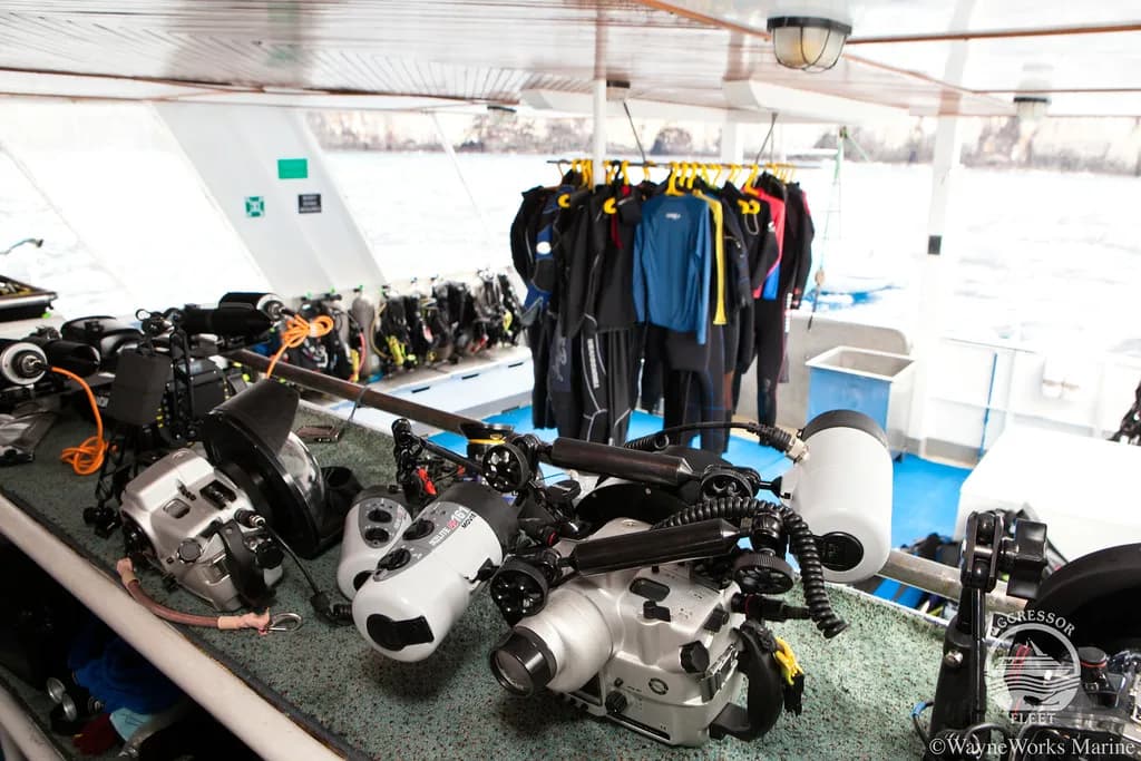 Camera station on the Galapagos Aggressor III Liveaboard