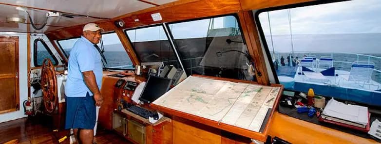 At the helm of the Nai'a