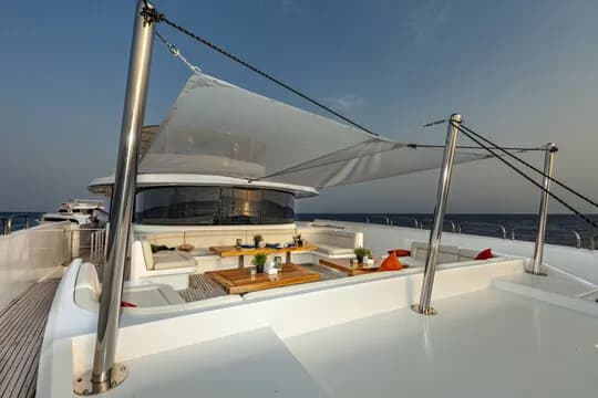 Sundeck with chairs and tables