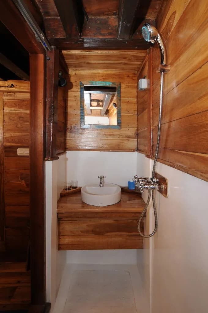 Shower area inside ensuite bathroom